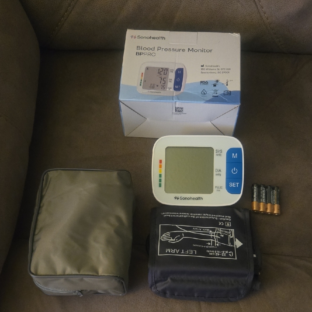 White Digital Blood Pressure Monitor - Upper Arm BP Monitor